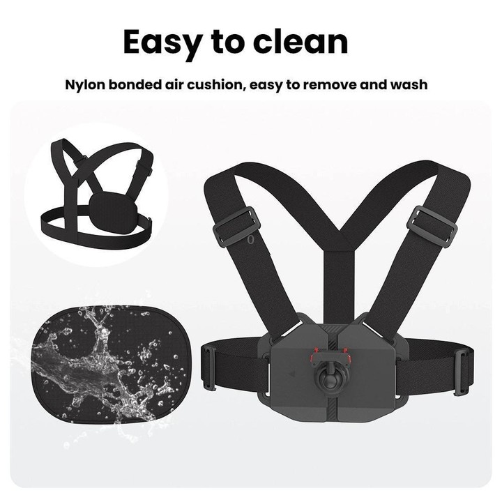 Universal Magnetic Quick-Release Chest Mount Harness For Action Cameras POV Hands-Free Recording(Black)