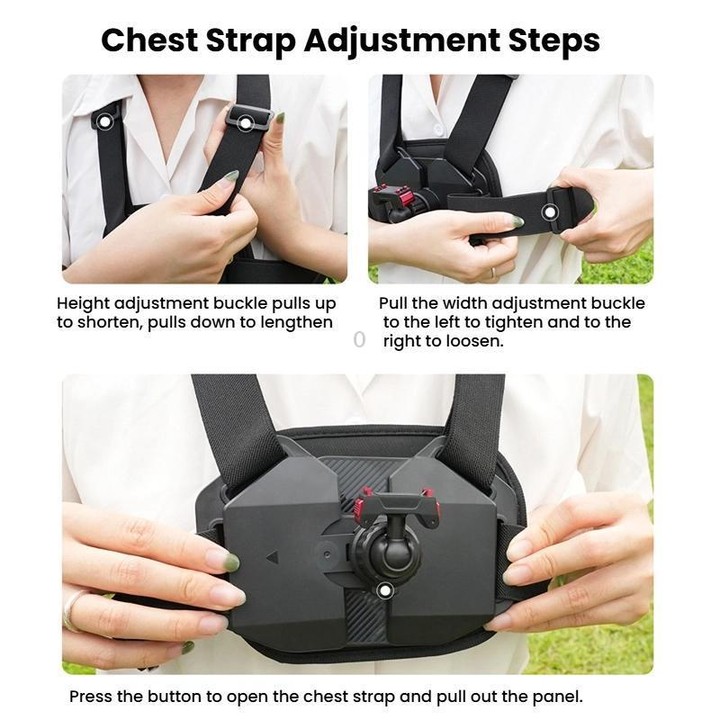 Universal Magnetic Quick-Release Chest Mount Harness For Action Cameras POV Hands-Free Recording(Black)
