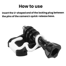 10pcs Silicone Locking Buckle Sports Camera Accessories Safety Buckle Surfboard Base Fixed Base Plug Anti-Release Buckle(White)