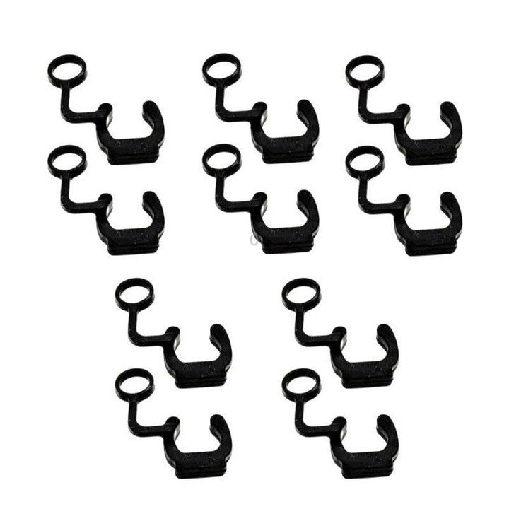 10pcs Silicone Locking Buckle Sports Camera Accessories Safety Buckle Surfboard Base Fixed Base Plug Anti-Release Buckle(Black)