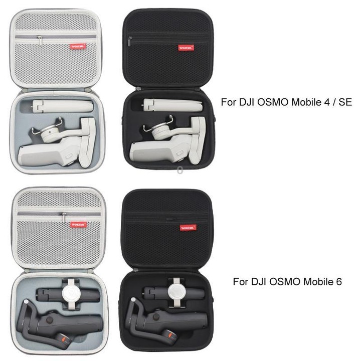 For DJI OSMO Mobile 4 / SE WOKEMA Handheld Gimbal Stabilizer Storage Bag (PU Leather)