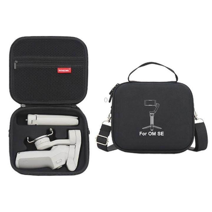 For DJI OSMO Mobile 4 / SE PU WOKEMA Handheld Gimbal Stabilizer Storage Bag (Black)