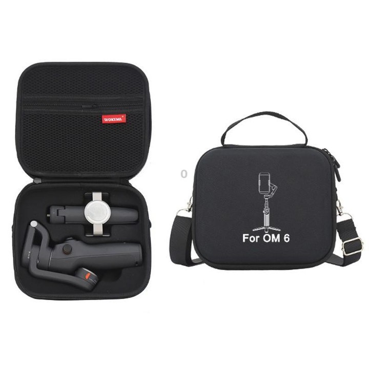 For DJI OSMO Mobile 6 PU WOKEMA Handheld Gimbal Stabilizer Storage Bag(Black)