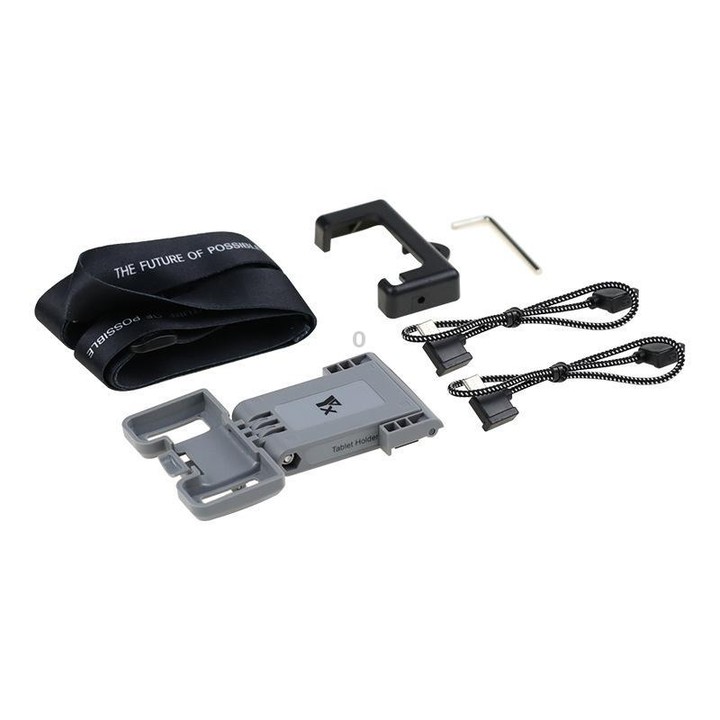 YX Adjustable Tablet Holder For DJI RC-N Remote Controller 8pin+USB-C Cable Set Gray