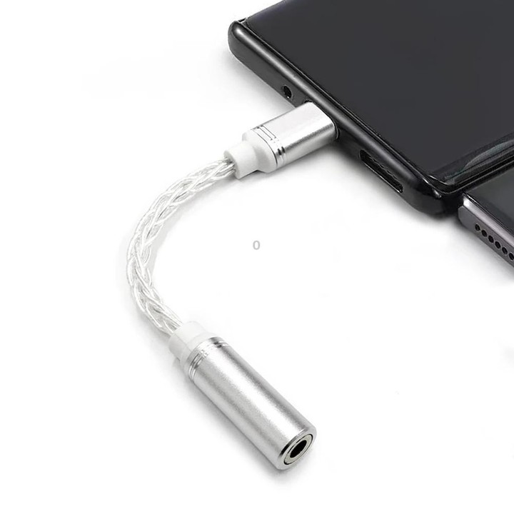 Type-C To 3.5mm Female DAC CX31993 Digital Audio Decoding Conversion Cable HIFI 8-Strand Silver Plated Cable