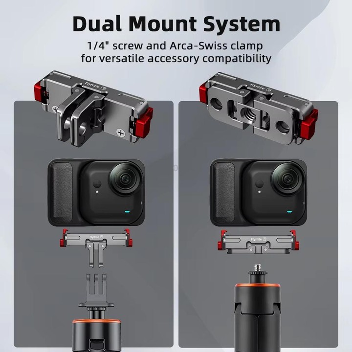 For Insta360 Go Ultra Flymile Magnetic Quick-Release Adapter Aluminum Alloy Mount Extension Accessory(GU002)