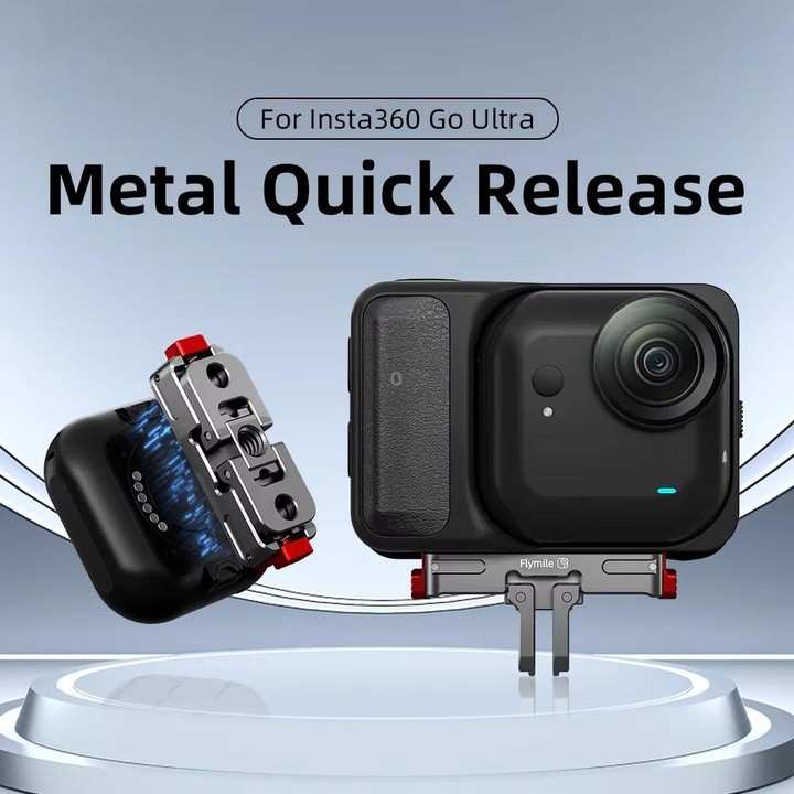 For Insta360 Go Ultra Flymile Magnetic Quick-Release Adapter Aluminum Alloy Mount Extension Accessory(GU002)