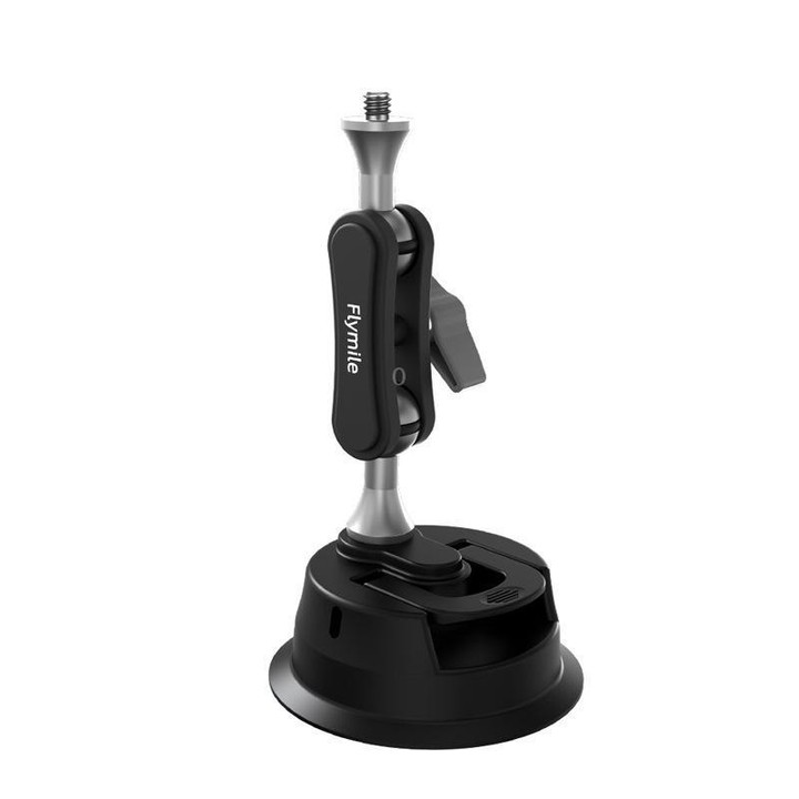Flymile Universal Car Suction Cup Mount for Action Cameras 360-degree Rotatable, Washable and Reusable Dashboard Windshield Hold