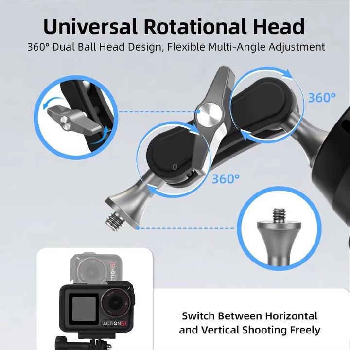 Flymile Universal Car Suction Cup Mount for Action Cameras 360-degree Rotatable, Washable and Reusable Dashboard Windshield Hold
