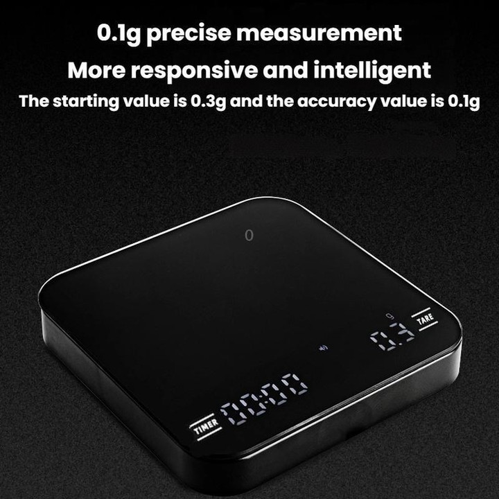 CAFE RHYME 311 Smart Electronic Scale For Pour-Over Coffee Mini Multifunctional Timing Kitchen Scale(Black)