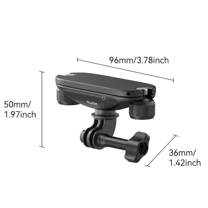 TELESIN S3-JFM-03-TDJ Backpack Quick-Release Mount Universal Backpack Clip For Action Cameras(Black)