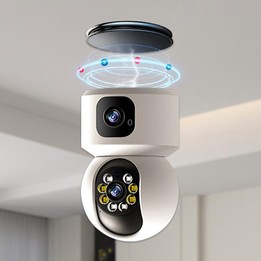 Universal Magnetic Wall Mount for Xiaomi Smart Cameras and Surveillance With Iron Plate(Black)