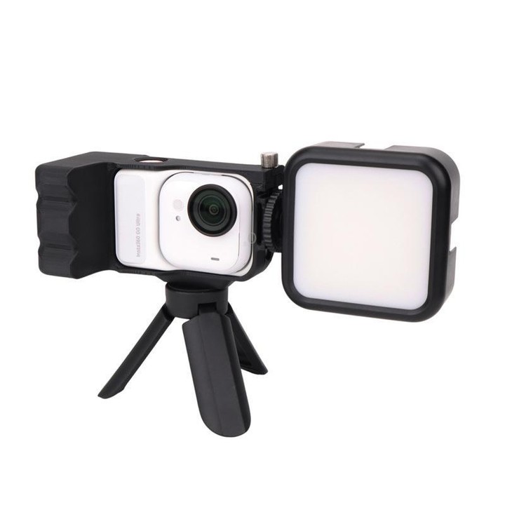 For Insta360 GO Ultra Street Photography Grip Kit Handheld Shooting Expansion Cage Frame(Black)