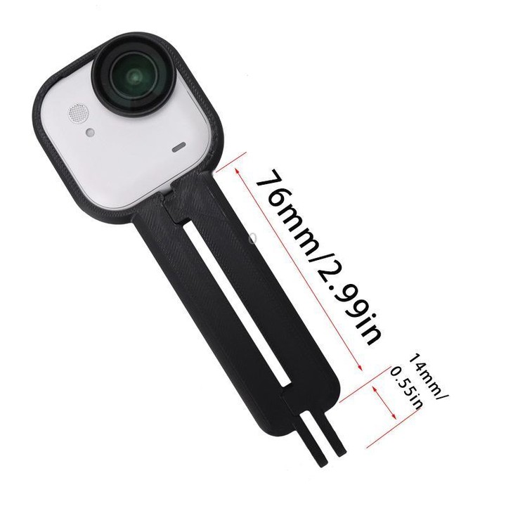 For Insta360 GO Ultra Handheld Extension Grip Portable Shooting Support Bracket(Black)