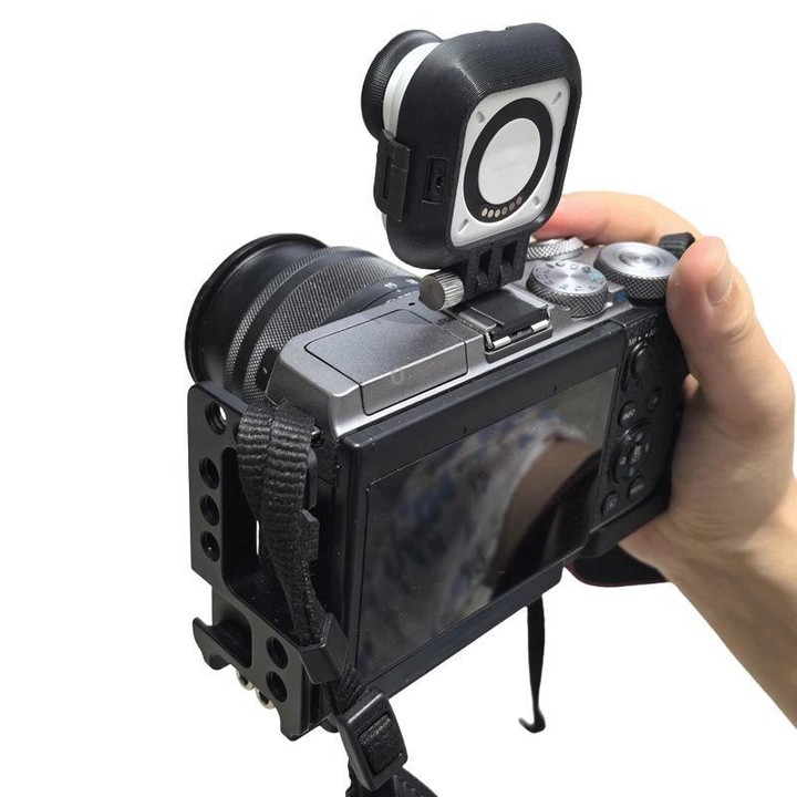 Hot Shoe Mount for Insta360 GO Ultra to DSLR/Mirrorless Cameras Dual Camera Adapter Bracket(Black)