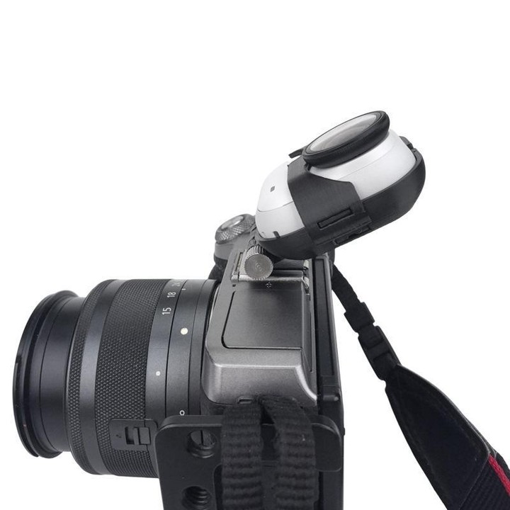 Hot Shoe Mount for Insta360 GO Ultra to DSLR/Mirrorless Cameras Dual Camera Adapter Bracket(Black)