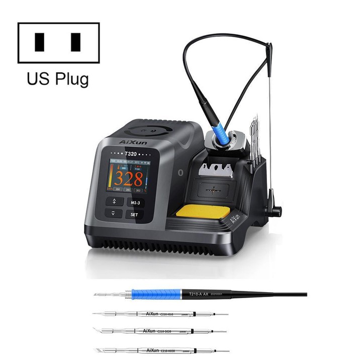 AiXun T320+T210 Handle+3 Tips Intelligent Keyless Operation Precision Welding Station(US Plug)