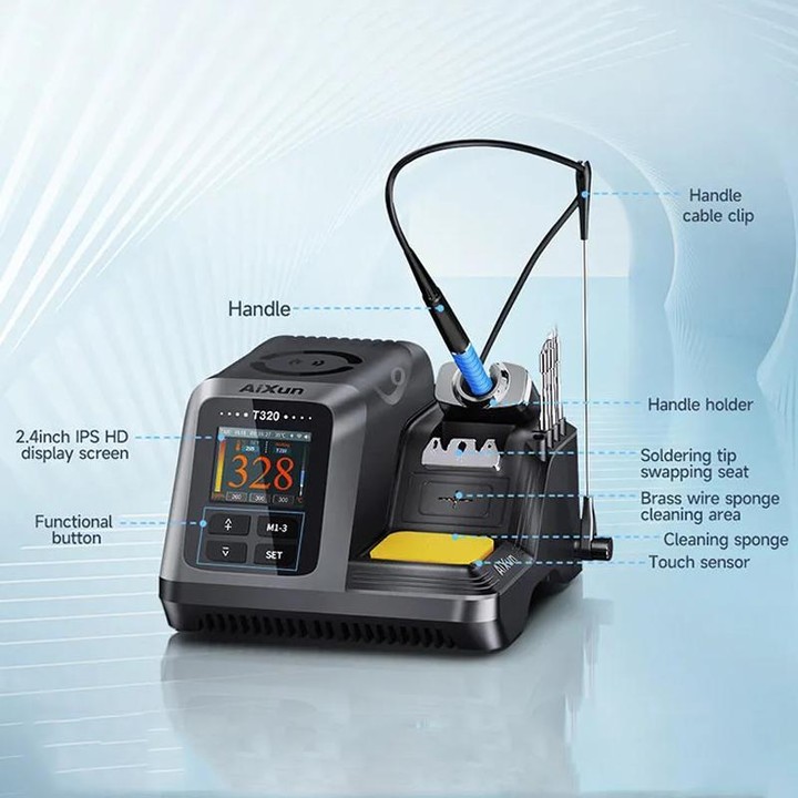 AiXun T320+T245 Handle+3 Tips Intelligent Keyless Operation Precision Welding Station(US Plug)