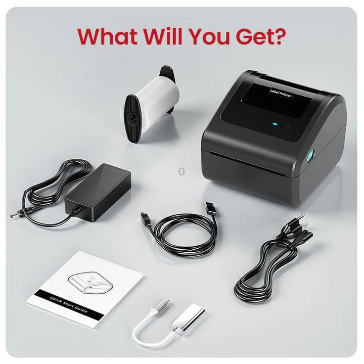 Phomemo D450-BT Bluetooth Shipping Label Printer Inkless Barcode Label Maker for 20-115mm Labels