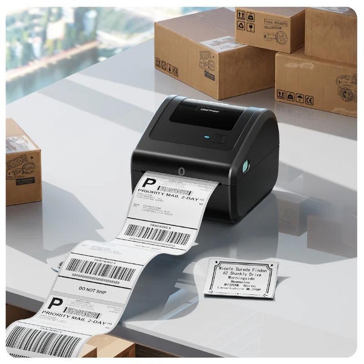 Phomemo D450-BT Bluetooth Shipping Label Printer Inkless Barcode Label Maker for 20-115mm Labels