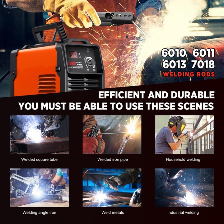 MMA300K 5 In 1 Home Mini Inverter DC Portable Welder, 220V EU Plug(Orange)