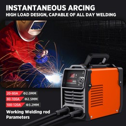 MMA300K 5 In 1 Home Mini Inverter DC Portable Welder, 220V EU Plug(Orange)