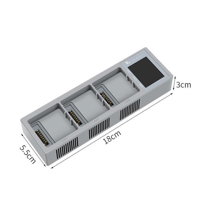 For DJI Mavic 3 YX Battery Charger Digital Display Color Screen Charging Manager(Gray)