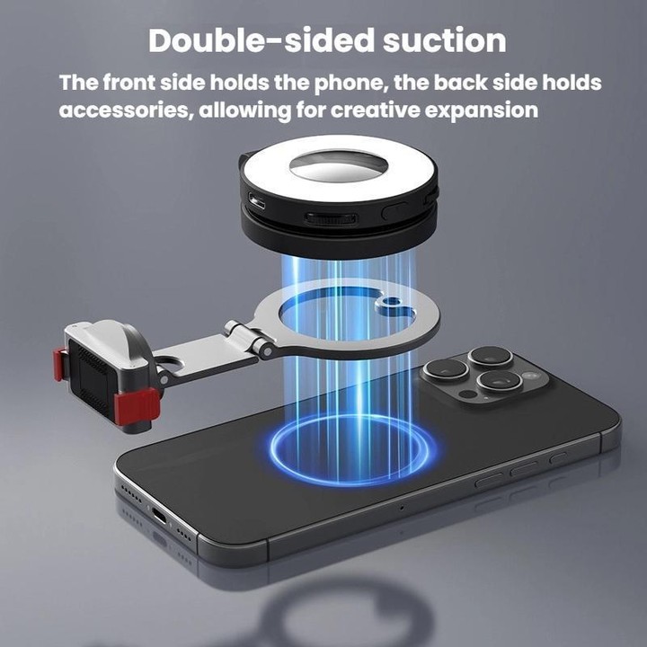 For DJI Osmo Action 3 / 4 / 5 Pro / Osmo 360 Flymile Quick-Release Magnetic Mount(Black)