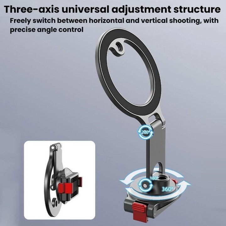 For DJI Osmo Action 3 / 4 / 5 Pro / Osmo 360 Flymile Quick-Release Magnetic Mount(Black)