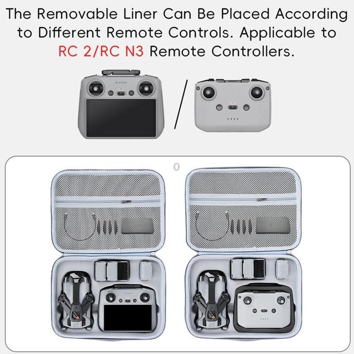For DJI Mini 5 Pro Fly More Integrated PU Organizer Bag Portable Travel Shoulder Bag(Gray)
