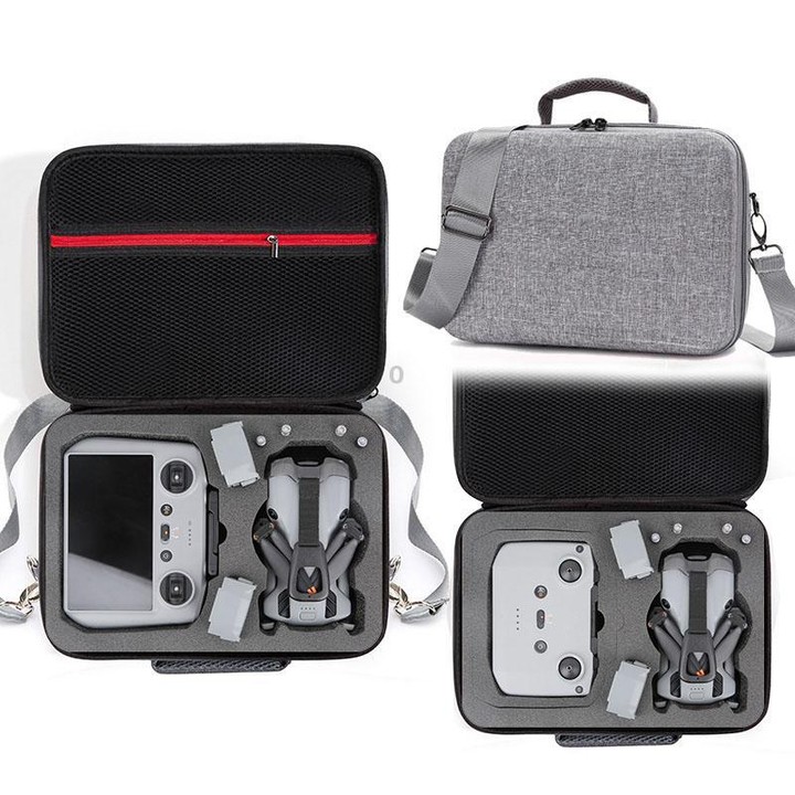 For DJI Mini 5 Pro & RC 2 / RC-N3 Remote Control Nylon Storage Bag Portable Travel Shoulder Bag(Gray)