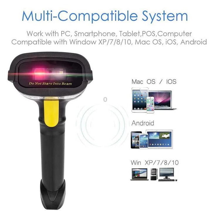 NETUM NT-1228BL Wireless 1D/2D Bluetooth Barcode Scanner Handheld QR Code Reader
