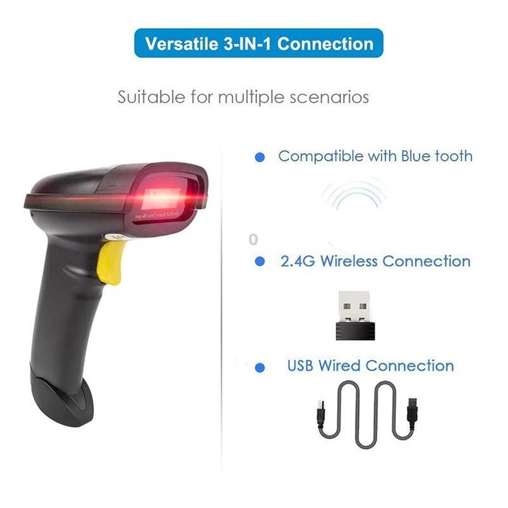 NETUM NT-1228BL Wireless 1D/2D Bluetooth Barcode Scanner Handheld QR Code Reader