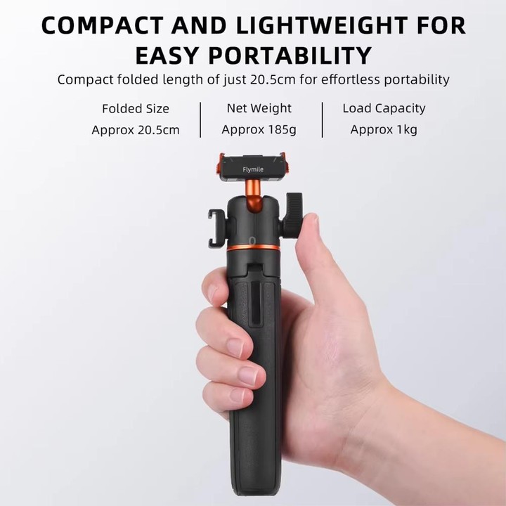 For DJI Osmo Action 3 / 4 / 5 Pro Flymile AC5012_5 Extended Selfie Stick Holder Magnetic Quick Release Tripod