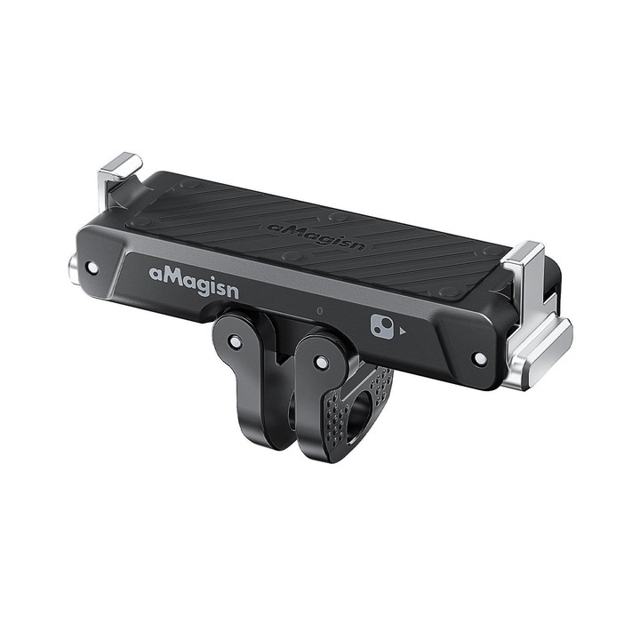 For Insta360 Go Ultra Camera AMagisn Metal Quick Release Magnetic Adapter With 1/4-Inch Threaded Hol(Black)