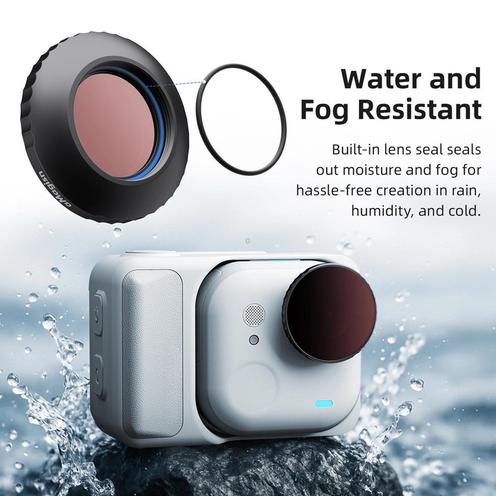 For Insta360 GO Ultra aMagisn Waterproof Filter Aluminum Alloy Frame Anti-fog Lens CPL