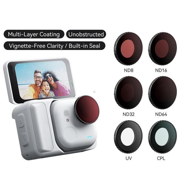 For Insta360 GO Ultra aMagisn Waterproof Filter Aluminum Alloy Frame Anti-fog Lens CPL