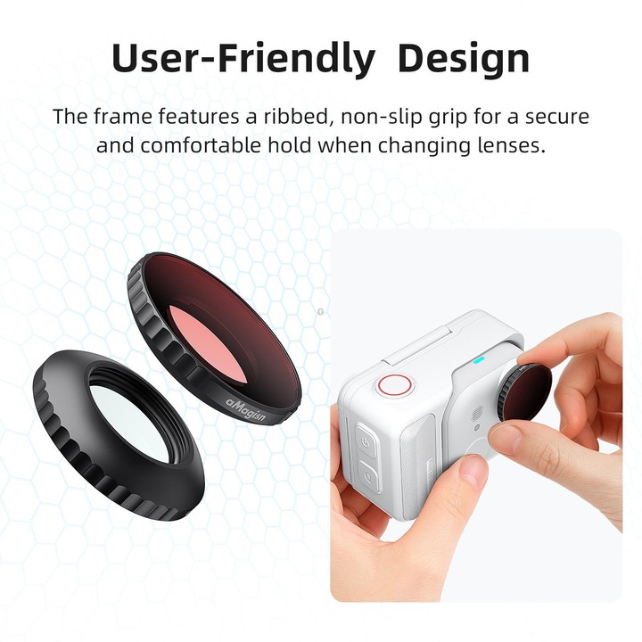 For Insta360 GO Ultra aMagisn Waterproof Filter Aluminum Alloy Frame Anti-fog Lens ND8/16/32+CPL