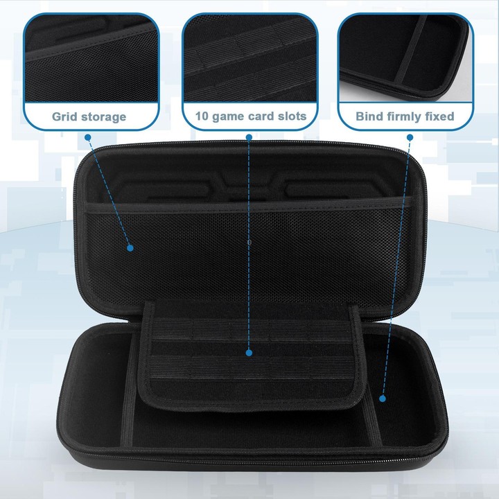 For Nintendo Switch 2 Mecha Style Hard Protective Case Portable Shockproof Carrying Storage Bag(Black)