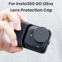 For Insta360 GO Ultra 2pcs Lens Cap Scratch-Resistant Plastic Cover(Black)