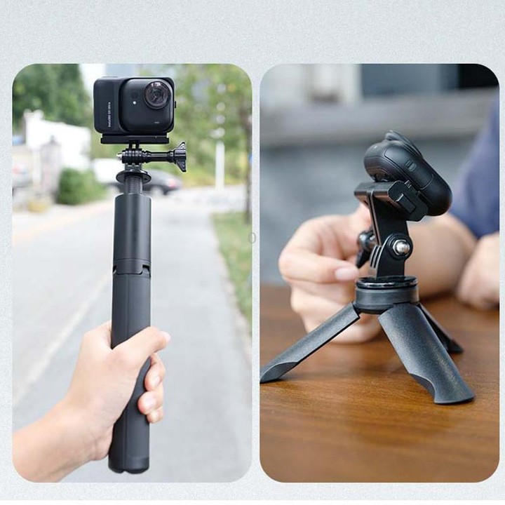 For Insta360 GO Ultra Magnetic Quick-Release Adapter Mount Aluminum Alloy Expandable Accessory(Black)