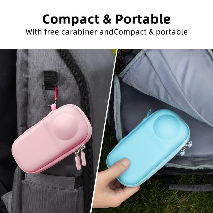 For Insta360 X5 Flymile Panoramic Camera Cage-Style Handheld Storage Bag(Blue)