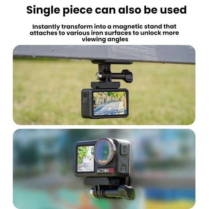 Flymile Neck-Mounted Magnetic Action Camera Bracket For DJI Osmo 360 / Pocket 3 / Action 5 Pro / Insta360 X5(Black)