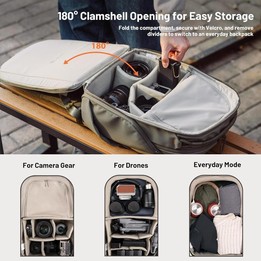 22L Camera Backpack For Laptop/DSLR/Mirrorless & Drones Creative Shooting & Daily Commute Bag(Green)