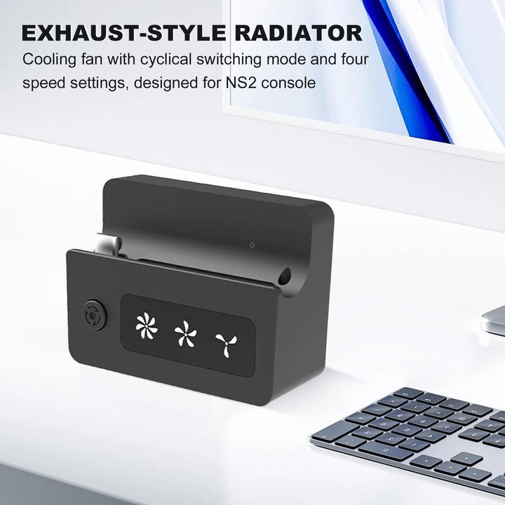 For Nintendo Switch 2 Console 3-Speed Turbo Cooling Fan Adjustable Exhaust Cooler