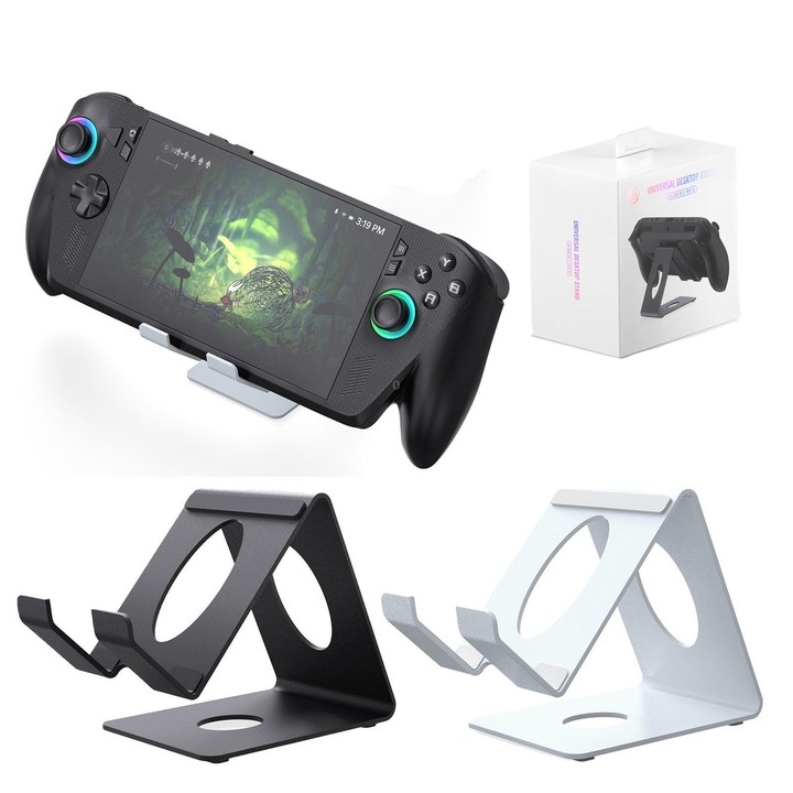 JYS Universal Metal Desktop Stand for Handheld Consoles Compatible with ROG Xbox Ally/X, Switch, Steam Deck & Lenovo Legion Go(W