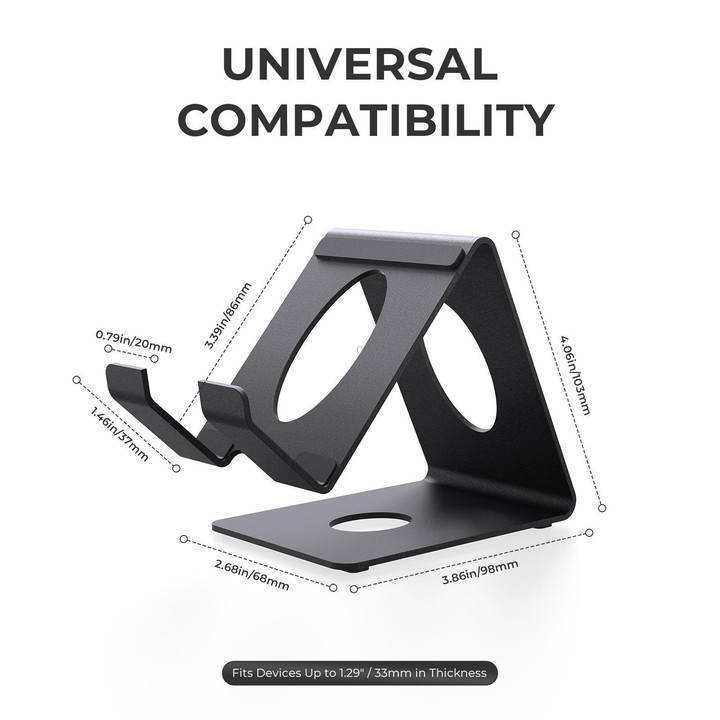 JYS Universal Metal Desktop Stand for Handheld Consoles Compatible with ROG Xbox Ally/X, Switch, Steam Deck & Lenovo Legion Go(W