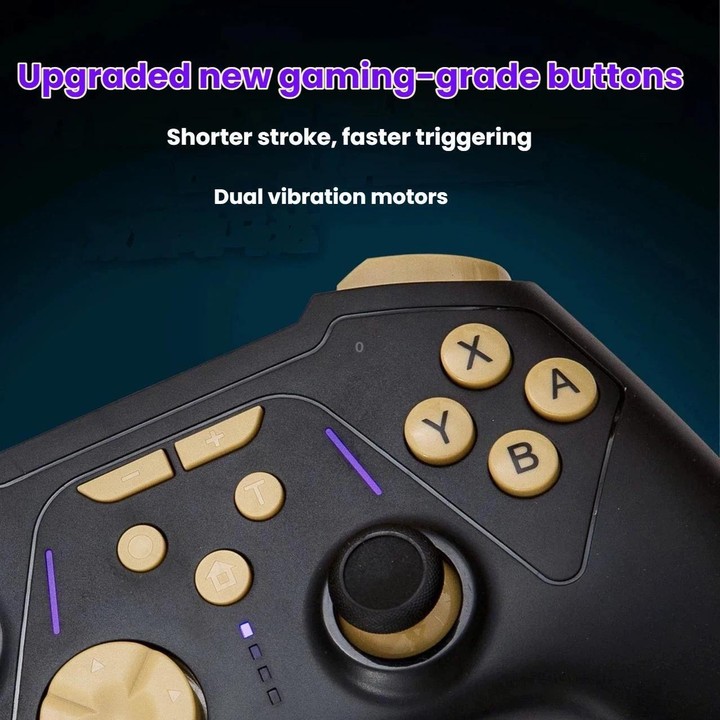S201 Bluetooth Gaming Controller - Hall Effect Triggers, Dual Back Buttons For Macros, Compatible With Switch 2/Switch/PC/Steam/
