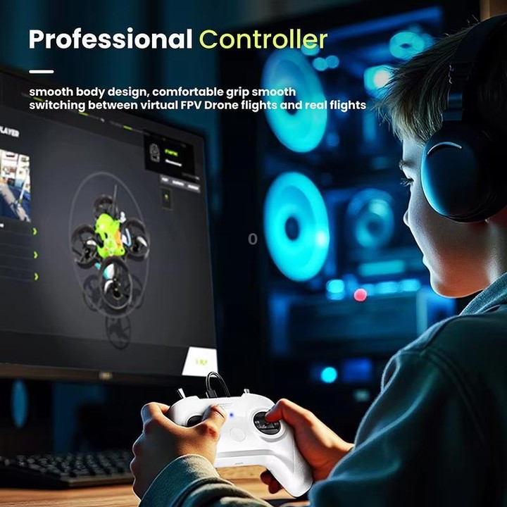 STARTRC S8 FPV Simulator Training Grip Modeling Drone Remote Controller(White Left Hand Throttle)