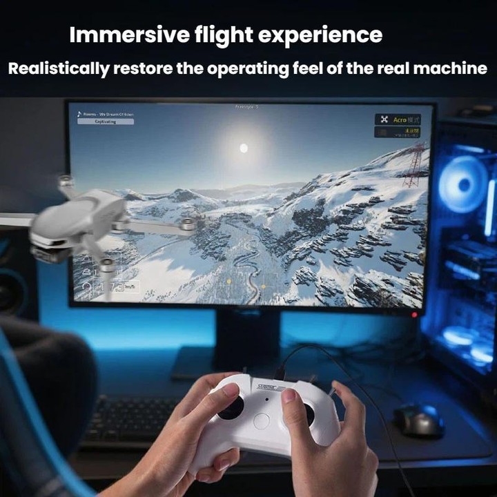 STARTRC S8 FPV Simulator Training Grip Modeling Drone Remote Controller(White Left Hand Throttle)